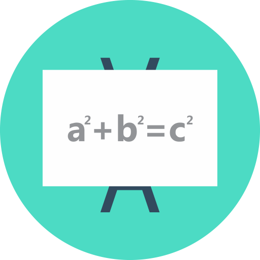 White Board Pythagorean Icon